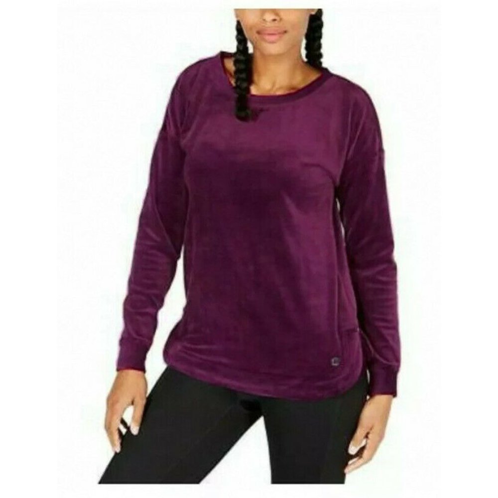 Ideology Performance Velour Pullover Sweatshirt - image 1